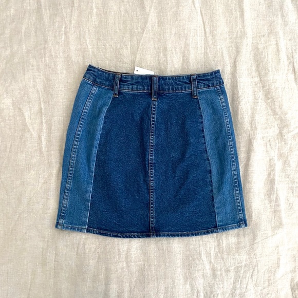 Madewell | Color Block A-Line Denim Skirt - Picture 2 of 5